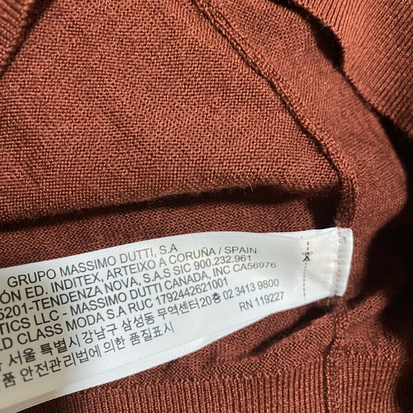 MASSIMO DUTTI MERINO Wool Mock Turtleneck Jersey M Men Warm Sweater - Picture 10 of 15